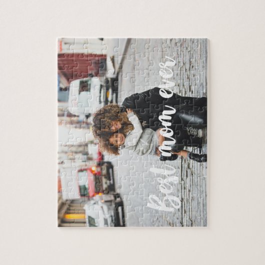 Moderne Moederdag foto van beste moeder ooit Legpuzzel (Verticaal)