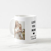 Moderne Moederdag Fotocadeau voor Moeder Koffiemok (Voorkant links)