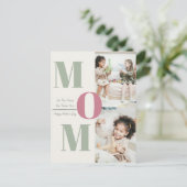 Moderne Moederdag-fotocollag | MOM Letters Briefkaart (Staand voorkant)