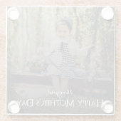 Moderne Moederdag fotoglas Onderzetter (Achterkant)