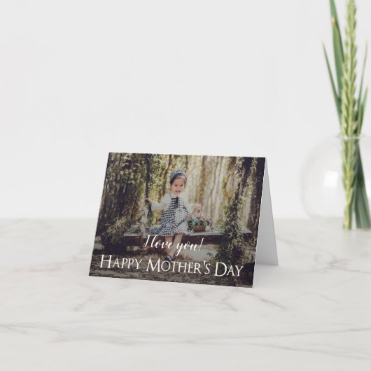Moderne Moederdag Fotokaart Kaart (Voorkant)