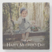 Moderne Moederdag fototoon Onderzetter (Voorkant)