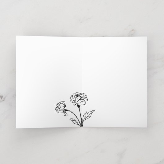 Moderne Moederdag gevouwen Folie Wenskaart (Binnenlaag)