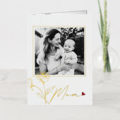 Moderne Moederdag gevouwen Folie Wenskaart (Voorkant)