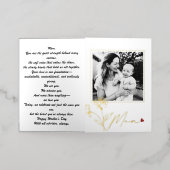 Moderne Moederdag gevouwen Folie Wenskaart (Buiten Laag)