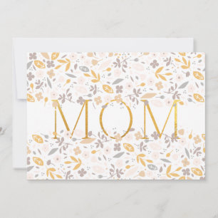 Moderne Moederdag Gold Foil MOM Floral Confetti