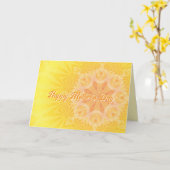 Moderne Moederdag Kaart (Gele Bloem)