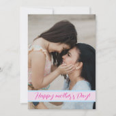 Moderne Moederdag met Aangepaste Foto & Tekst Feestdagenkaart (Voorkant)
