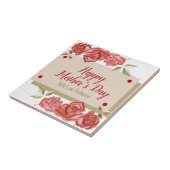 Moderne Moederdag met groene rozen bloem Tegeltje (Zijkant)