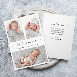 Moderne Moederdag Multi Foto's gevouwen Kaart