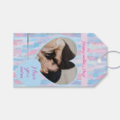 Moderne Moederdag Pastel Brushstroke Cadeaulabel (Voorkant (Horizontaal))