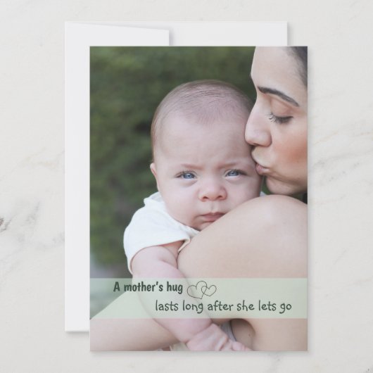 Moderne Moederdag Script & Photo Holiday Kaart (Voorkant)