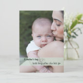 Moderne Moederdag Script & Photo Holiday Kaart (Staand voorkant)
