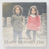 Moderne Moederdag Stone Onderzetter (Voorkant)