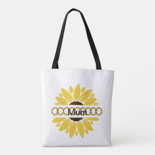 Moderne Moederdag Zonnebloem Tote Bag