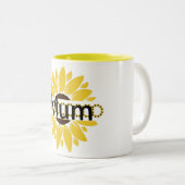 Moderne Moederdag Zonnebloem, tweetone koffie Mok (Voorkant rechts)
