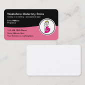 Moderne moederschapswinkel voor vrouwen visitekaartje (Voorkant / Achterkant)