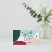 Moderne, moedige, heldere wens voor kerstmis visitekaartje (Staand voorkant)