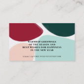 Moderne, moedige, heldere wens voor kerstmis visitekaartje (Achterkant)