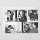 Moderne moerbeibogen op boom Fotocollage Feestdagenkaart (Achterkant)