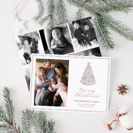 Moderne moerbeibogen op boom Fotocollage Feestdagenkaart