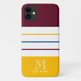 Moderne moerbeien en gemononeerde ambergestreepte  Case-Mate iPhone case