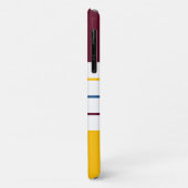 Moderne moerbeien en gemononeerde ambergestreepte Case-Mate iPhone case (Achterkant/links)