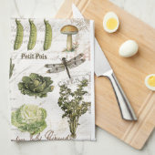 moderne  moestuin theedoek (Quarter Fold)