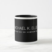 Moderne Mok bedrijfsnaam zwarte koffie (Midden)