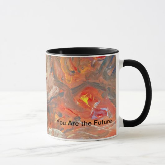 Moderne mok ,blk. interieur met kleurrijke abstrac (Rechts)