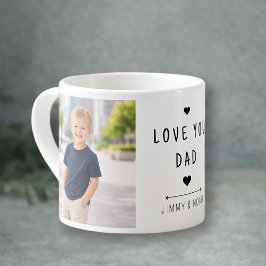 Moderne mok met 2 foto's collage Love You Dad