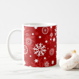 Moderne Mok met kerstcadeau voor Red Snowflake