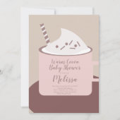 Moderne Mok van cacao Hot Chocolate Baby shower Kaart (Voorkant)
