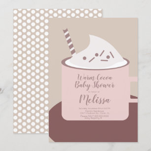 Moderne Mok van cacao Hot Chocolate Baby shower Kaart