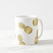 Moderne Mok van Faux Gold Pineapples (Voorkant rechts)