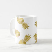 Moderne Mok van Faux Gold Pineapples (Voorkant links)