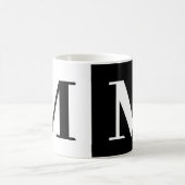 Moderne Mok van Monogram Gift Black White Coffee (Center)