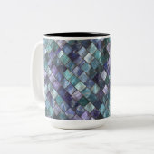 Moderne Mok van Mosaic Tiles Pattern Coffee (Voorkant links)