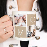 Moderne Mok voor mammie foto Collage - op maat gem<br><div class="desc">Pas deze mok aan met uw eigen foto's en geef het als geschenk!!</div>