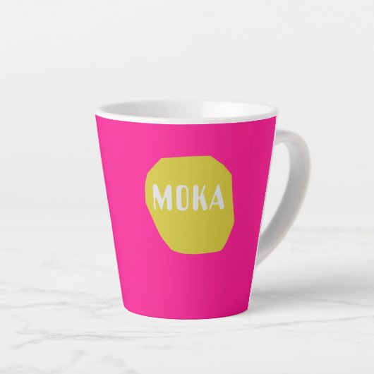 Moderne moka Latte Mok (Rechterhoek)