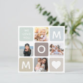Moderne MOM Photo Collage Cute Family (Staand voorkant)