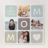 Moderne MOM Photo Collage Cute Family Legpuzzel (Verticaal)