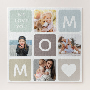 Moderne MOM Photo Collage Cute Family Legpuzzel
