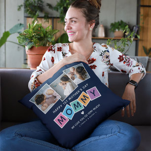 Moderne MOMMY 1st Moederdag Photo Keepomwille Kussen