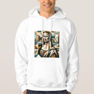 Moderne Mona Lisa Glas-in-lood Stijl T-Shirt