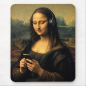 Moderne Mona Lisa met Smartphone Muismat (Voorkant)