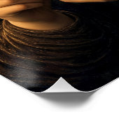 Moderne Mona Lisa met Smartphone Perfect Poster (Hoek)