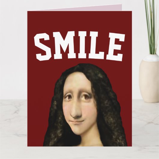 MODERNE MONA SMILE! BIRTHDAY-KAART BEDANKKAART (Voorkant)