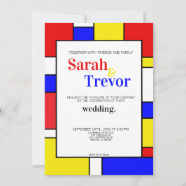 Moderne Mondriaan geïnspireerde geometrische kunst Kaart