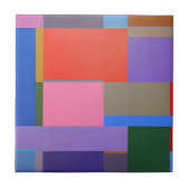 Moderne/Mondriaan Kunst Tegeltje (Voorkant)